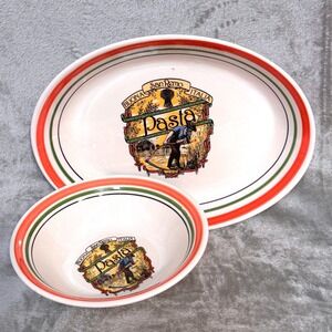 Himark Italy San Remo Pasta Platter & Bowl Set Made in Italy Italian Serveware